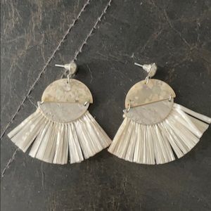 Cream earrings